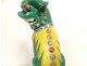 Pair of Chinese porcelain dragon and dog sculptures from Fo, China, 19th century