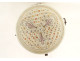 White opaline candy box enamelled with brass flowers Napoleon III 19th century