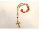18 carat solid gold rosary beads carnelian cross Christ rosary 20th century
