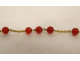 18 carat solid gold rosary beads carnelian cross Christ rosary 20th century