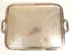Large Louis XVI silver-plated bronze serving tray with handles, Christofle, 19th century