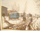 HSP painting Edouard Febvre gypsy camp caravan under the snow 20th century
