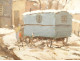 HSP painting Edouard Febvre gypsy camp caravan under the snow 20th century