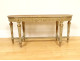 Louis XVI piano bench in carved lacquered wood, Napoleon III, 19th century