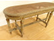 Louis XVI piano bench in carved lacquered wood, Napoleon III, 19th century