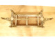 Louis XVI piano bench in carved lacquered wood, Napoleon III, 19th century
