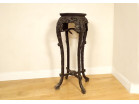 Sellette table à encens bois de fer sculpté marbre Vietnam Indochine XIXème