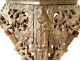 Incense table stand carved ironwood marble Vietnam Indochina 19th century