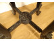 Incense table stand carved ironwood marble Vietnam Indochina 19th century