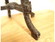 Incense table stand carved ironwood marble Vietnam Indochina 19th century