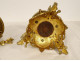 Pair of neo-gothic candlesticks, gilded bronze, enamel, dragons, 19th century