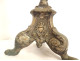Pair of church candlesticks, silver-plated bronze, shells, 19th century