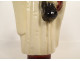 Quimper earthenware statuette Jeanne Levêque Saint-Yves fleur-de-lis 20th century
