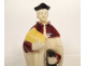 Quimper earthenware statuette Jeanne Levêque Saint-Yves fleur-de-lis 20th century