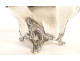 Louis XV sugar bowl in solid silver, Minerva Emile Hugo, cherub, rocaille, 19th century