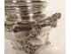 Louis XV sugar bowl in solid silver, Minerva Emile Hugo, cherub, rocaille, 19th century