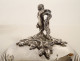 Louis XV sugar bowl in solid silver, Minerva Emile Hugo, cherub, rocaille, 19th century