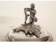 Louis XV sugar bowl in solid silver, Minerva Emile Hugo, cherub, rocaille, 19th century