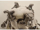 Louis XV sugar bowl in solid silver, Minerva Emile Hugo, cherub, rocaille, 19th century