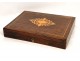 Box game, box and Lemon Rosewood with inlay, antique Napoleon III nineteenth