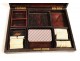 Box game, box and Lemon Rosewood with inlay, antique Napoleon III nineteenth