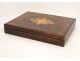 Box game, box and Lemon Rosewood with inlay, antique Napoleon III nineteenth