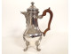 Louis XV coffee pot, solid silver, Minerva, goldsmith Léon Lapar, 19th century