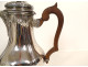 Louis XV coffee pot, solid silver, Minerva, goldsmith Léon Lapar, 19th century