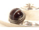 Silver-plated inkwell with tiger&#39;s eye agate cabochons, Art Deco, 20th century