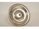 Silver-plated inkwell with tiger&#39;s eye agate cabochons, Art Deco, 20th century