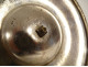 Silver-plated inkwell with tiger&#39;s eye agate cabochons, Art Deco, 20th century