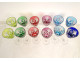 12 Rhine wine glasses Roemers crystal Saint-Louis color Chantilly model 20th century