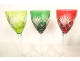 12 Rhine wine glasses Roemers crystal Saint-Louis color Chantilly model 20th century