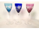 12 Rhine wine glasses Roemers crystal Saint-Louis color Chantilly model 20th century