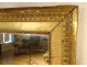 Large Louis XVI mirror with gilded wooden frame and pearls, 19th century