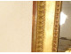 Large Louis XVI mirror with gilded wooden frame and pearls, 19th century