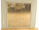 Louis XVI trumeau mirror, lacquered wood, HST, gallant fishing scene, 18th century