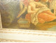 Louis XVI trumeau mirror, lacquered wood, HST, gallant fishing scene, 18th century