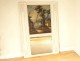 Louis XVI trumeau mirror, lacquered wood, HST shepherd landscape, bridge, 18th century