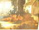 Louis XVI trumeau mirror, lacquered wood, HST shepherd landscape, bridge, 18th century