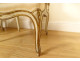 Pair of Louis XV armchairs in gilded lacquered wood with acanthus flowers, 19th century