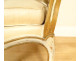 Pair of Louis XV armchairs in gilded lacquered wood with acanthus flowers, 19th century