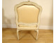Pair of Louis XV armchairs in gilded lacquered wood with acanthus flowers, 19th century