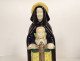 HB Quimper Porson earthenware statuette of Saint Anne of the Bretons anchor, 20th century