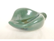 Earthenware ashtray HB Quimper Bel Delecourt Société Générale 20th century