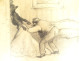 Drawing Francisque Poulbot naughty scene elegant couple bedroom humor 20th century