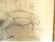 Drawing Francisque Poulbot naughty scene elegant couple bedroom humor 20th century