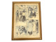 Drawing Francisque Poulbot naughty scene elegant couple bedroom humor 20th century