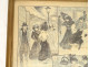 Drawing Francisque Poulbot naughty scene elegant couple bedroom humor 20th century