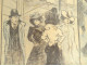 Drawing Francisque Poulbot naughty scene elegant couple bedroom humor 20th century